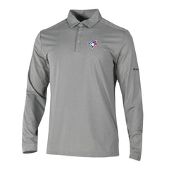 Toronto Blue Jays Columbia Omni-Wick Pin High Long Sleeve Polo for sale