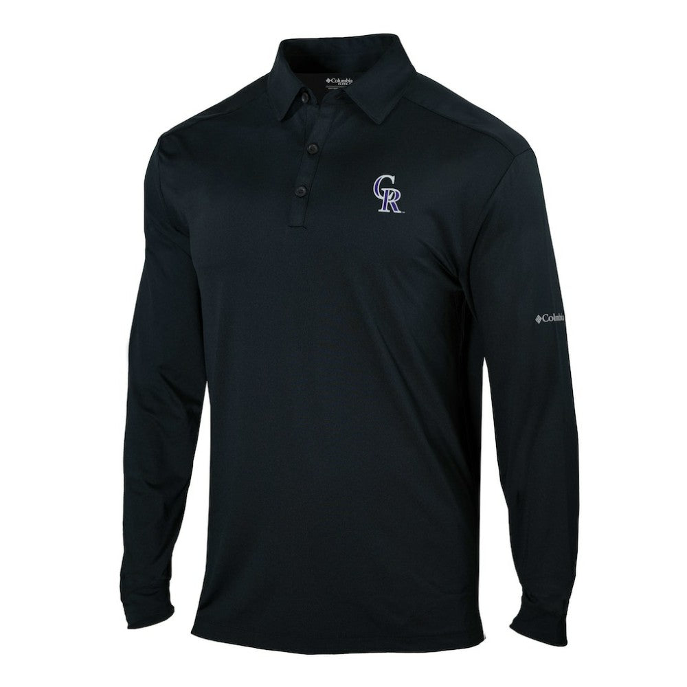 Colorado Rockies Columbia Omni-Wick Pin High Long Sleeve Polo Outlet
