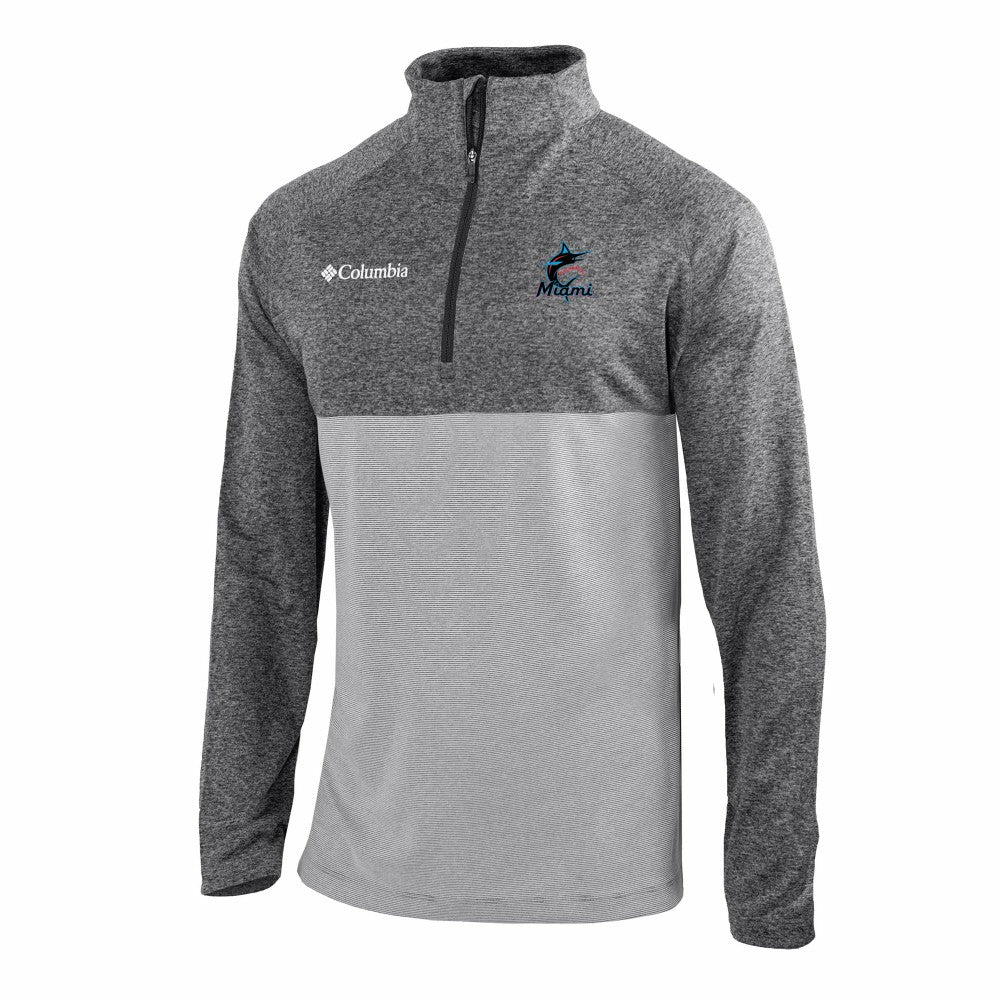 Miami Marlins Columbia Omni-Wick Raglan Rockin' It Quarter-Zip Pullover Discount