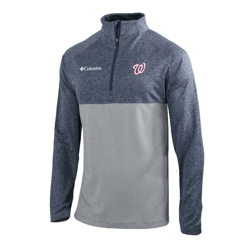 Washington Nationals Columbia Omni-Wick Raglan Rockin' It Quarter-Zip Pullover for sale