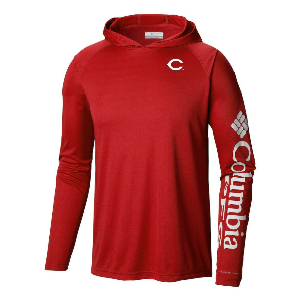 Cincinnati Reds Columbia Terminal Tackle Omni-Shade Pullover Hoodie Sale