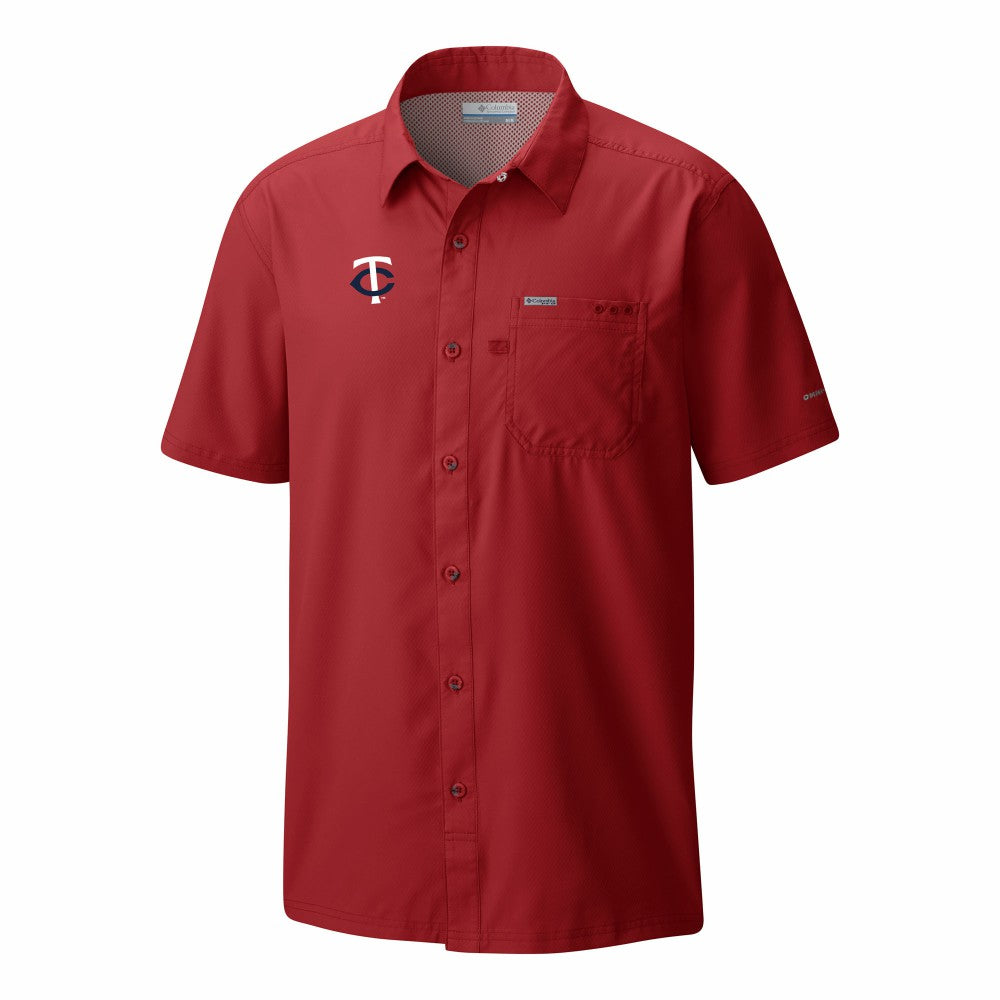 Minnesota Twins Columbia Slack Tide Omni-Wick Button-Up Camp Shirt Online