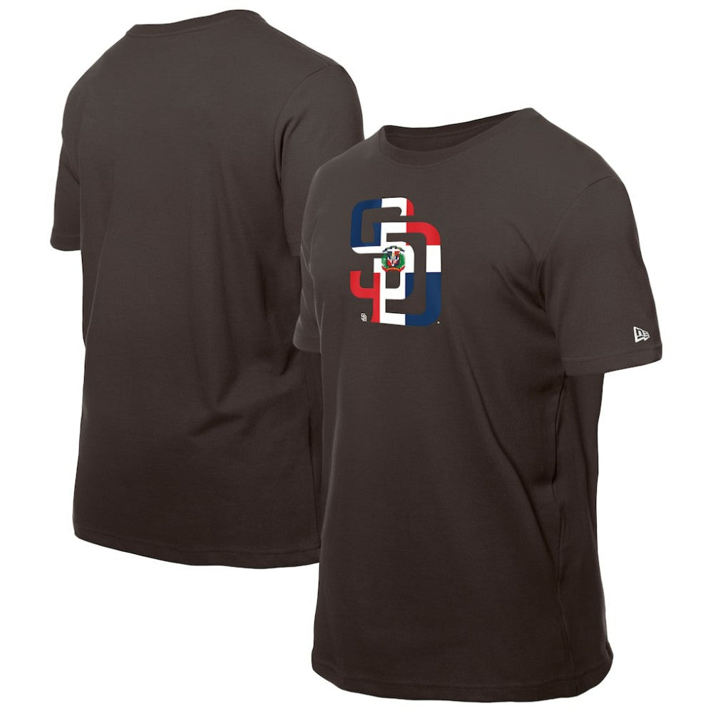 San Diego Padres New Era Dominican Republic Flag Logo T-Shirt Sale