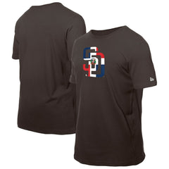 San Diego Padres New Era Dominican Republic Flag Logo T-Shirt Sale