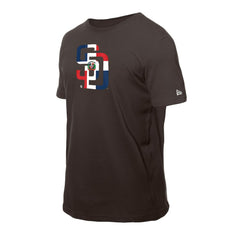 San Diego Padres New Era Dominican Republic Flag Logo T-Shirt Sale