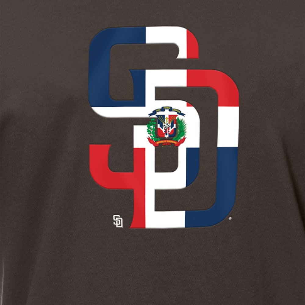 San Diego Padres New Era Dominican Republic Flag Logo T-Shirt Sale