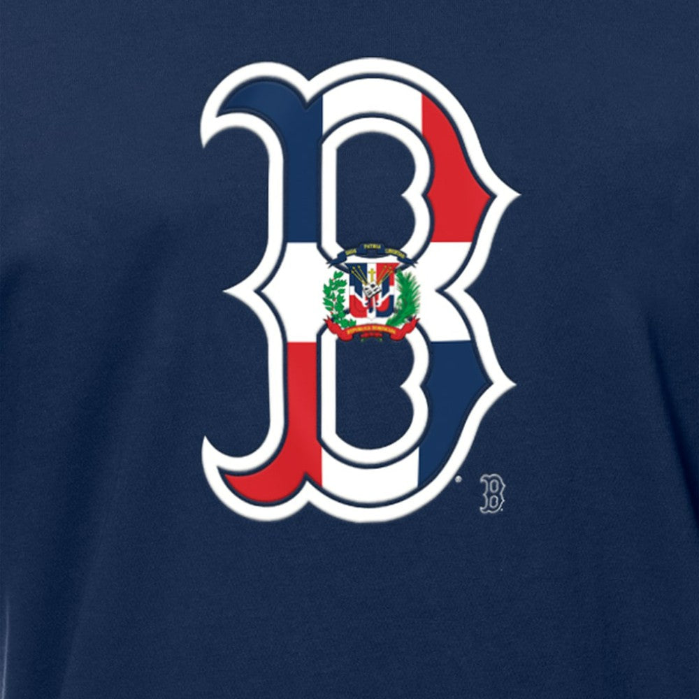 Boston Red Sox New Era Dominican Republic Flag Logo T-Shirt Sale