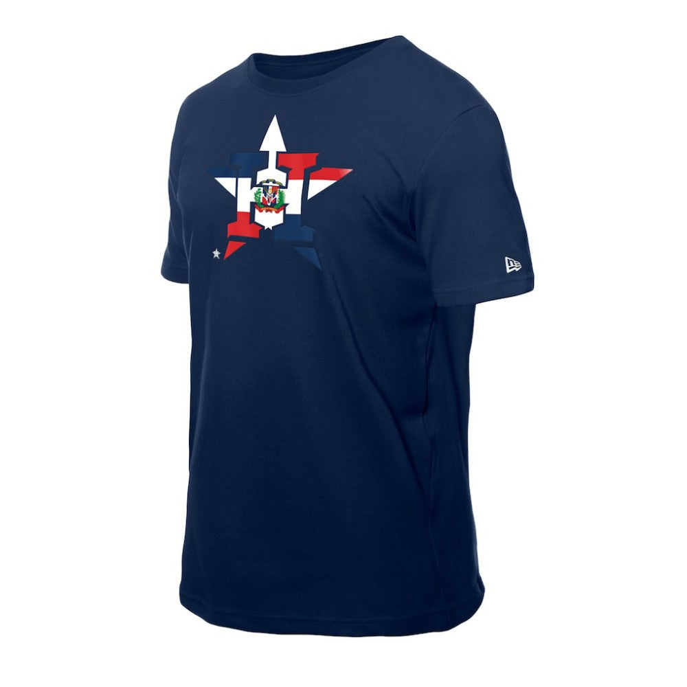Houston Astros New Era Dominican Republic Flag Logo T-Shirt Near Me