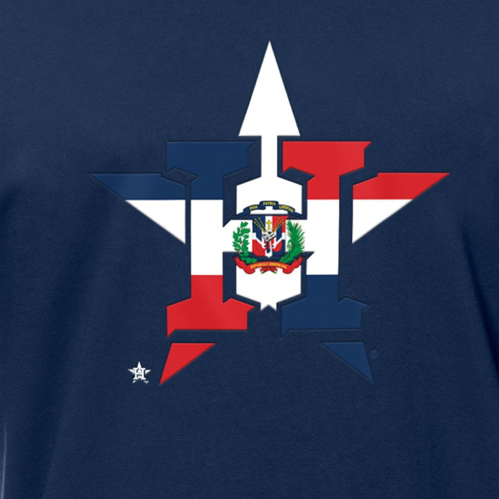 Houston Astros New Era Dominican Republic Flag Logo T-Shirt Near Me