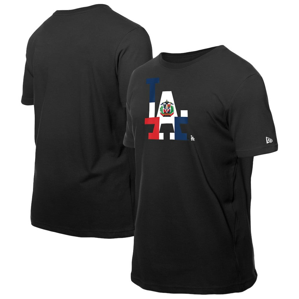 Los Angeles Dodgers New Era Dominican Republic Flag Logo T-Shirt Outlet