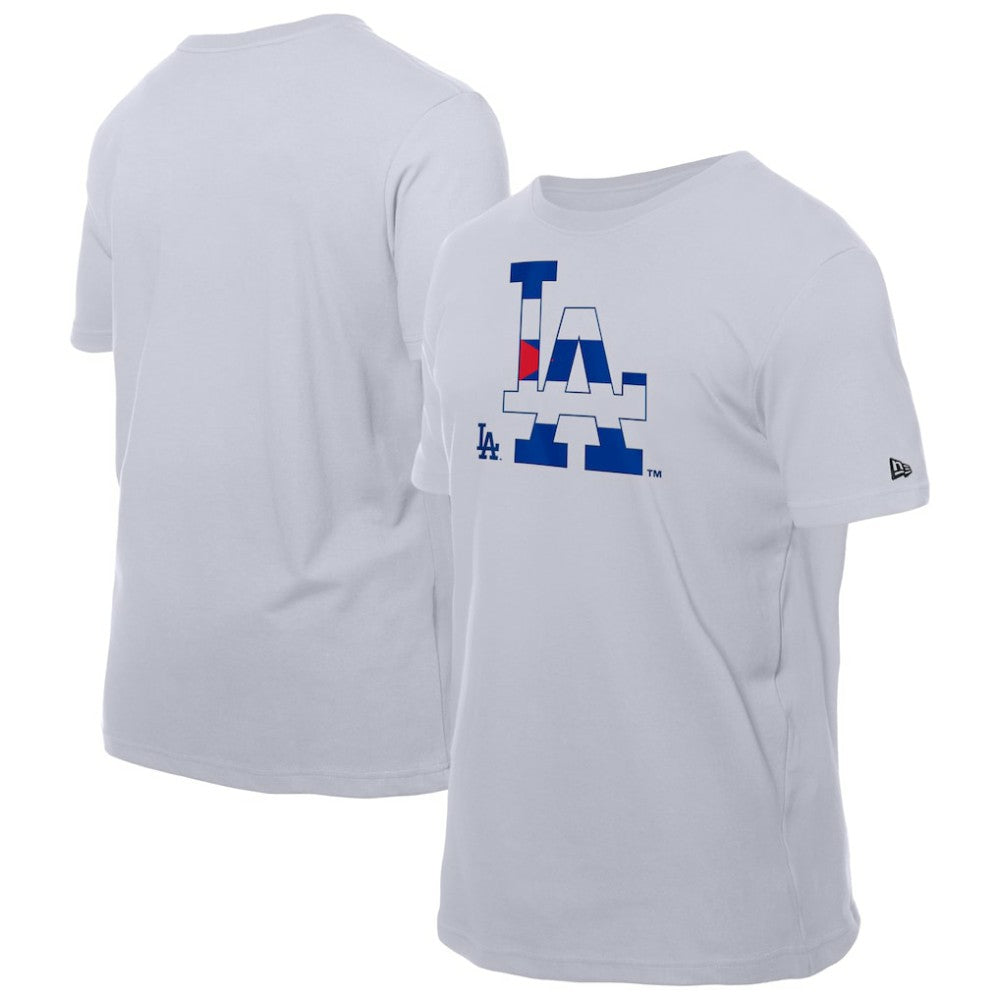 Los Angeles Dodgers New Era Cuban Flag Logo T-Shirt Online
