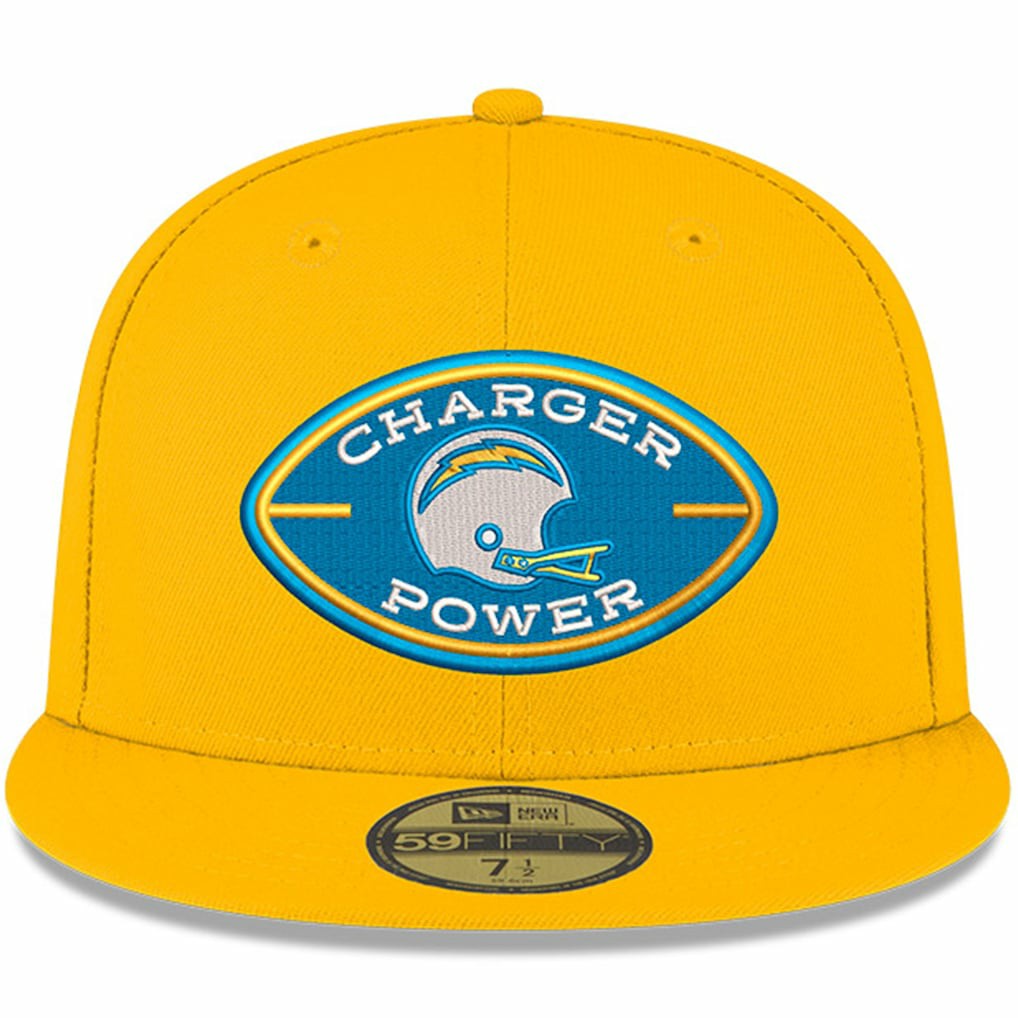 Los Angeles Chargers New Era Charger Power 59FIFTY Fitted Hat - Gold - NFL