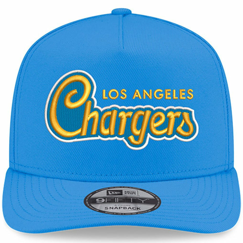 Los Angeles Chargers New Era Charger Power A-Frame 9FIFTY Snapback Hat - Powder Blue - NFL