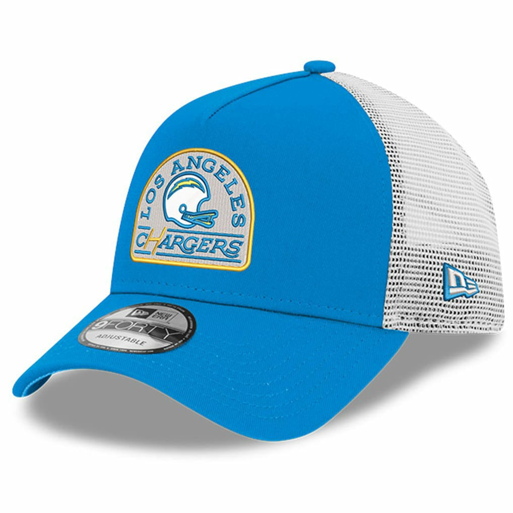 Los Angeles Chargers New Era Charger Power A-Frame 9FORTY Trucker Adjustable Hat - Powder Blue - NFL