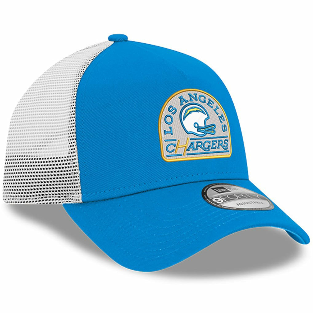 Los Angeles Chargers New Era Charger Power A-Frame 9FORTY Trucker Adjustable Hat - Powder Blue - NFL