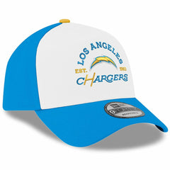 Los Angeles Chargers New Era Charger Power A-Frame 9FORTY Adjustable Hat - White/Powder Blue - NFL