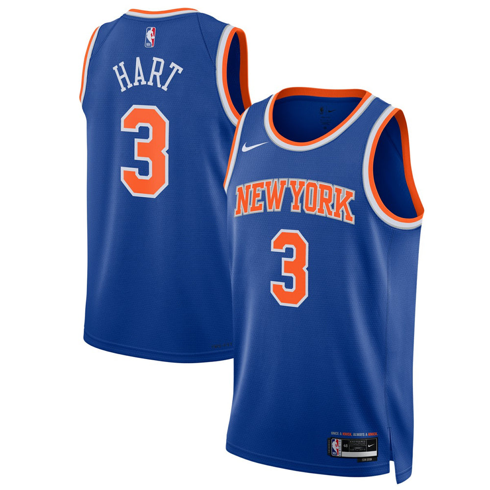 Nike Josh Hart New York Knicks Unisex Swingman Player Jersey Icon Edition Blue