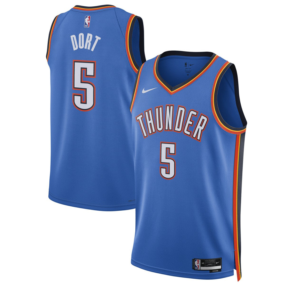 Nike Luguentz Dort Oklahoma City Thunder Unisex Swingman Player Jersey Icon Edition Blue