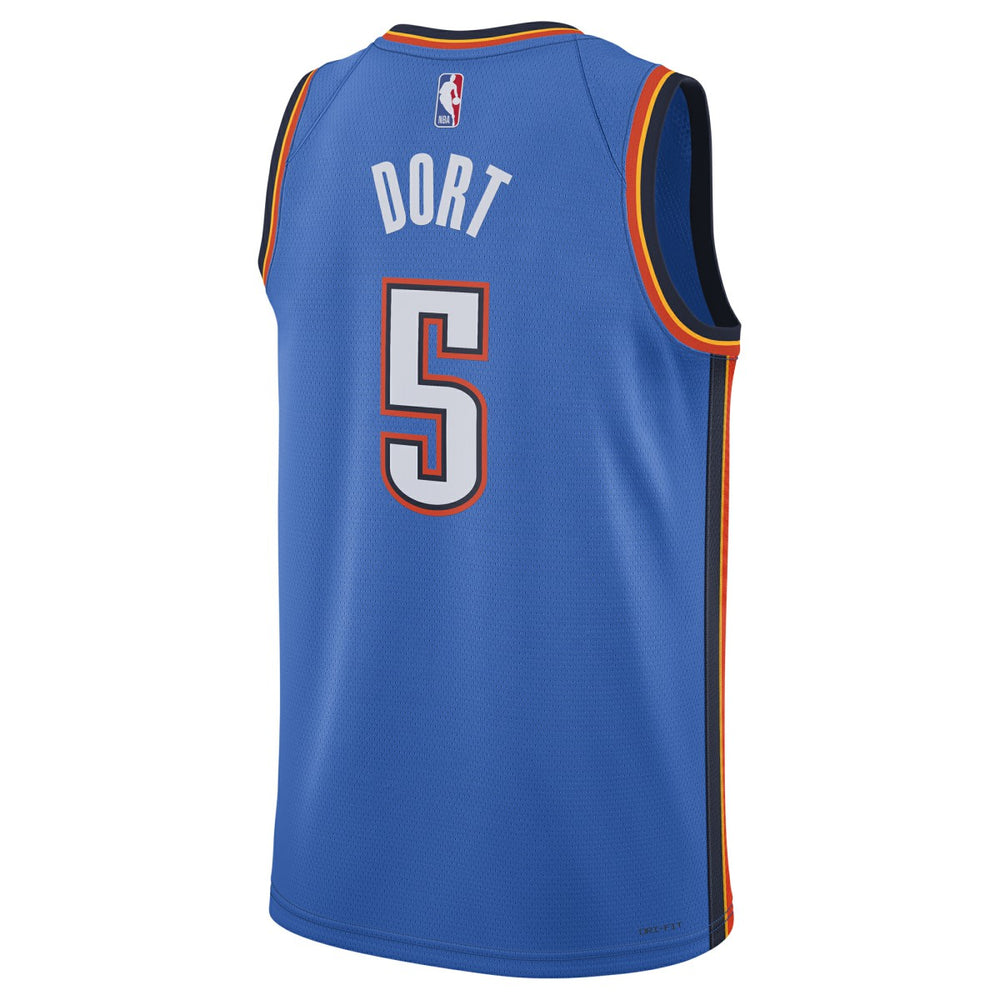 Nike Luguentz Dort Oklahoma City Thunder Unisex Swingman Player Jersey Icon Edition Blue