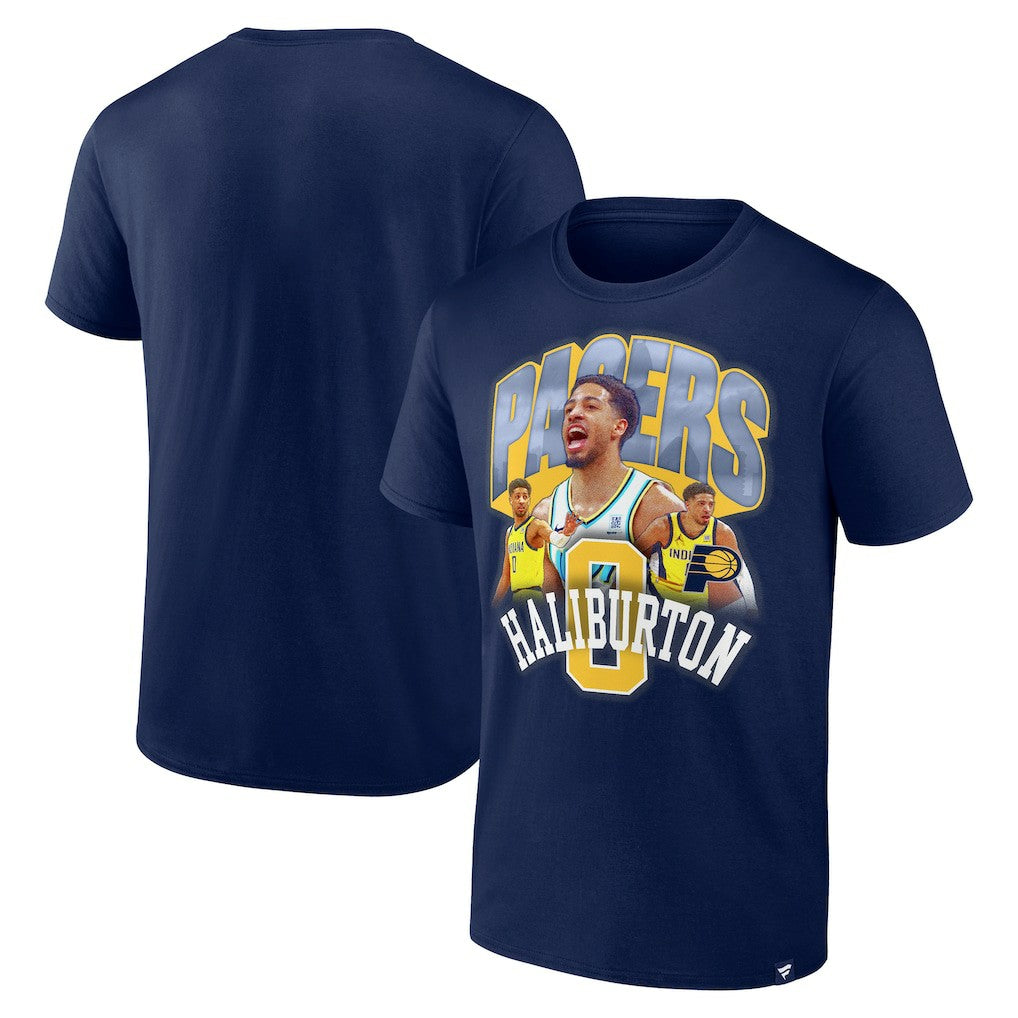 Fanatics Tyrese Haliburton Indiana Pacers Notorious 4.0 T-Shirt Navy