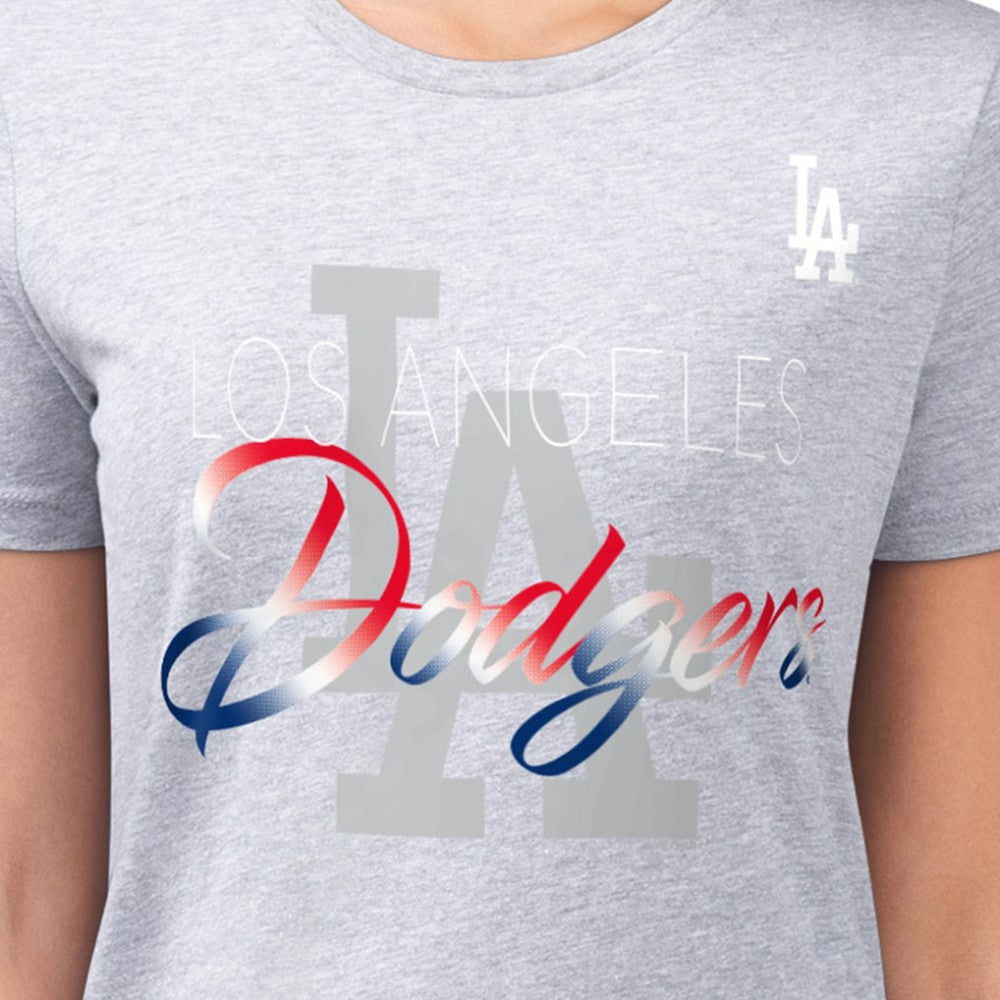 Los Angeles Dodgers G-III 4Her by Carl Banks Women's Super-Slim Fit Lightweight Shadow Logo Graphic T-Shirt for sale