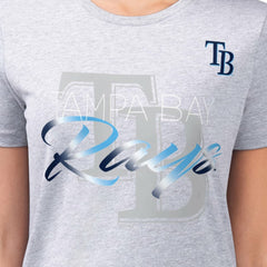 Tampa Bay Rays G-III 4Her by Carl Banks Women's Super-Slim Fit Lightweight Shadow Logo Graphic T-Shirt Outlet