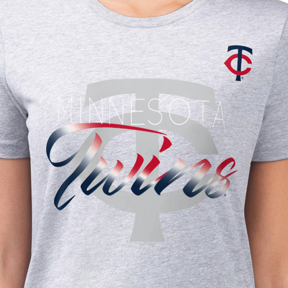 Minnesota Twins G-III 4Her by Carl Banks Women's Super-Slim Fit Lightweight Shadow Logo Graphic T-Shirt Online