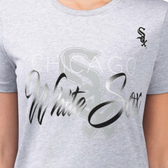 Chicago White Sox G-III 4Her by Carl Banks Women's Super-Slim Fit Lightweight Shadow Logo Graphic T-Shirt for sale