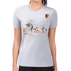 Baltimore Orioles G-III 4Her by Carl Banks Women's Super-Slim Fit Lightweight Shadow Logo Graphic T-Shirt Online