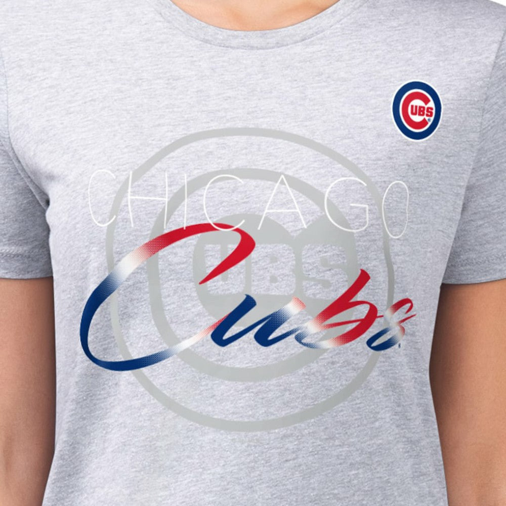 Chicago Cubs G-III 4Her by Carl Banks Women's Super-Slim Fit Lightweight Shadow Logo Graphic T-Shirt Near Me
