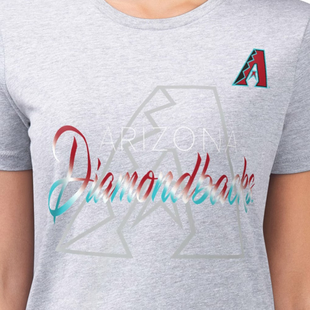 Arizona Diamondbacks G-III 4Her by Carl Banks Women's Super-Slim Fit Lightweight Shadow Logo Graphic T-Shirt Outlet
