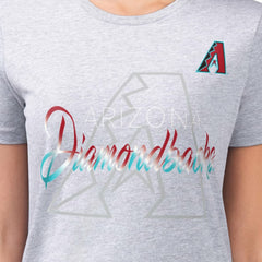 Arizona Diamondbacks G-III 4Her by Carl Banks Women's Super-Slim Fit Lightweight Shadow Logo Graphic T-Shirt Outlet