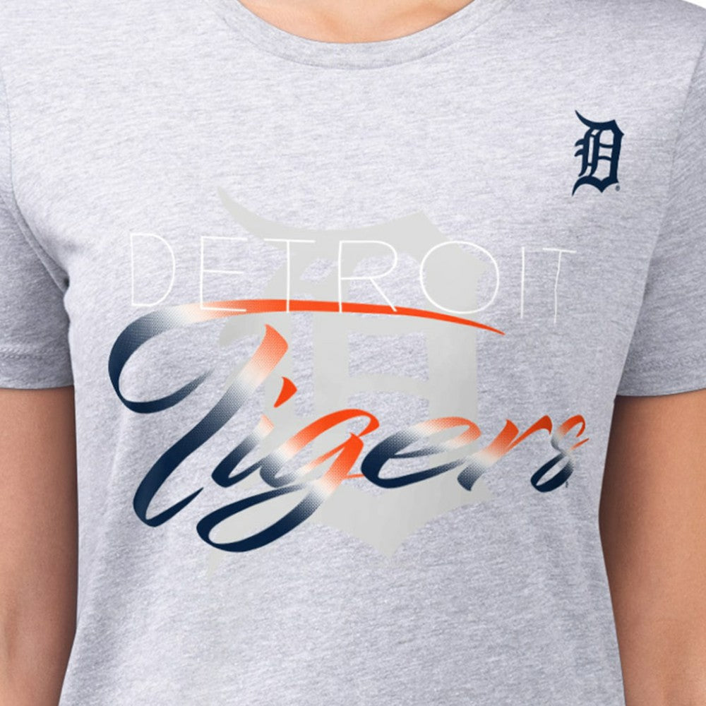 Detroit Tigers G-III 4Her by Carl Banks Women's Super-Slim Fit Lightweight Shadow Logo Graphic T-Shirt Outlet