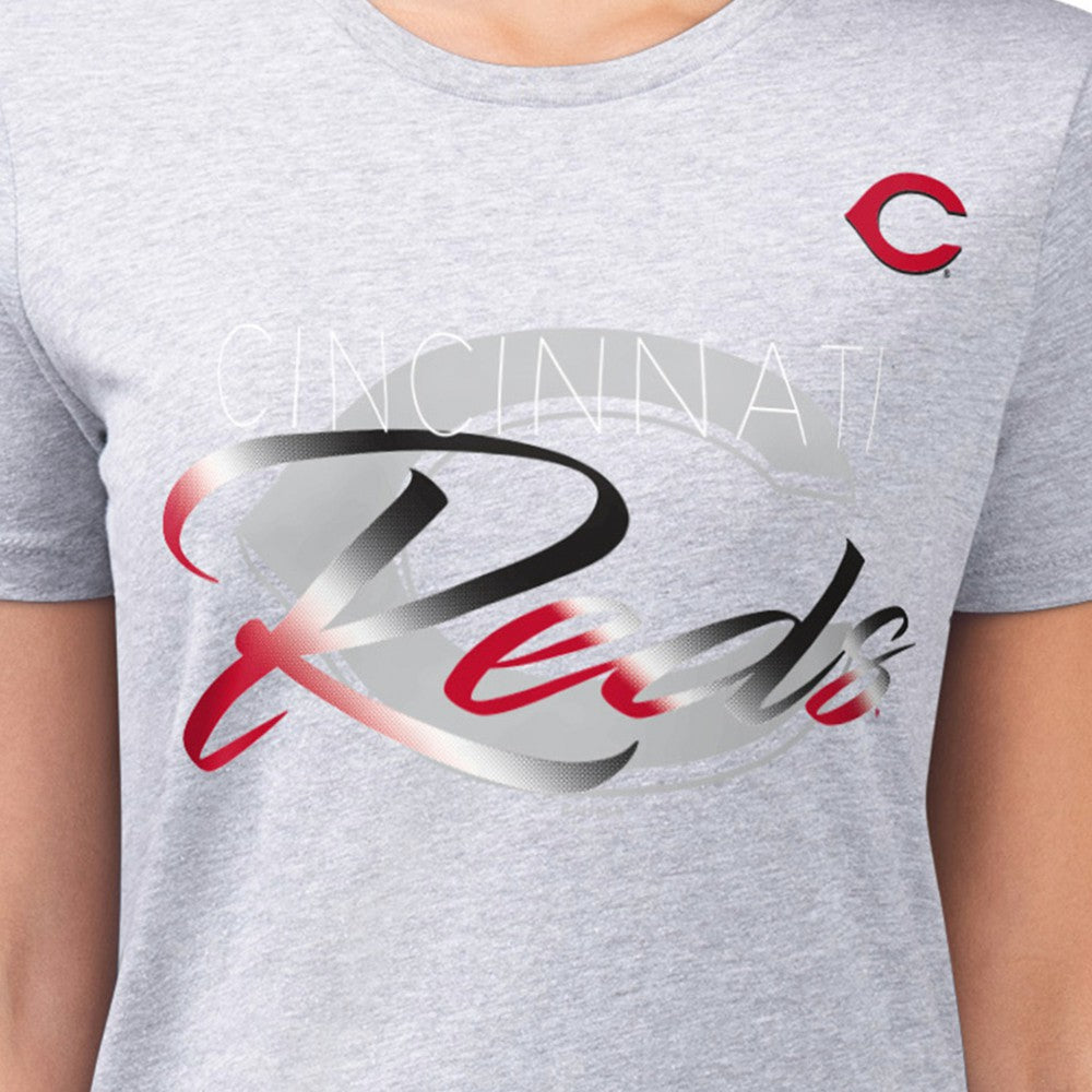Cincinnati Reds G-III 4Her by Carl Banks Women's Super-Slim Fit Lightweight Shadow Logo Graphic T-Shirt Sale