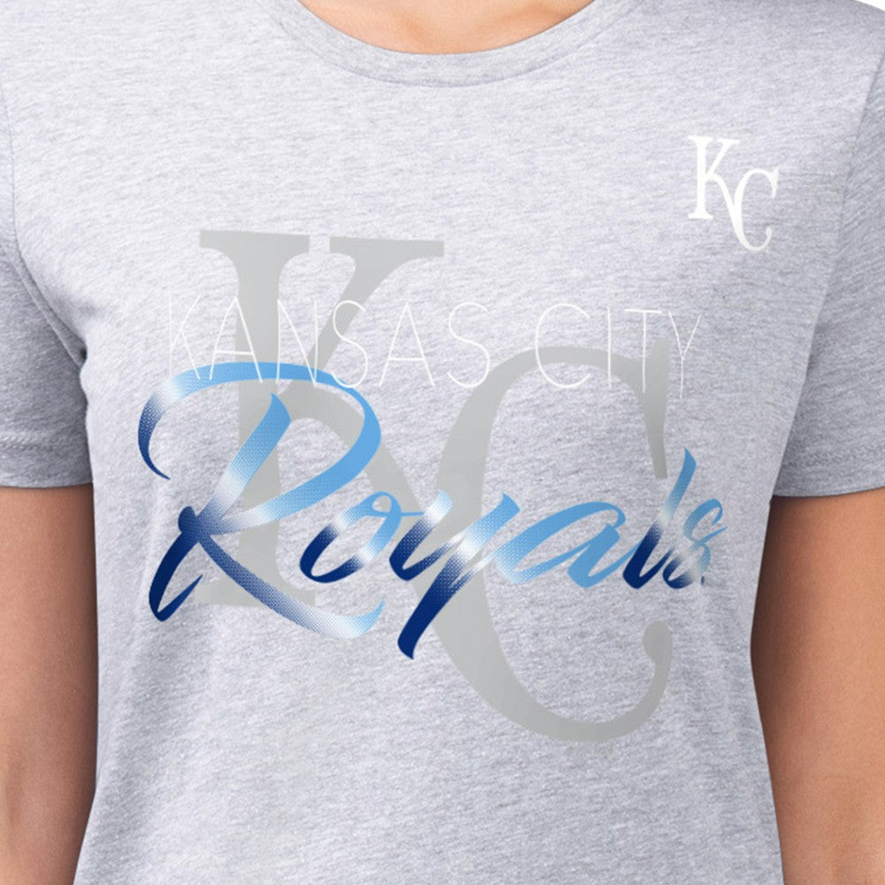 Kansas City Royals G-III 4Her by Carl Banks Women's Super-Slim Fit Lightweight Shadow Logo Graphic T-Shirt Sale