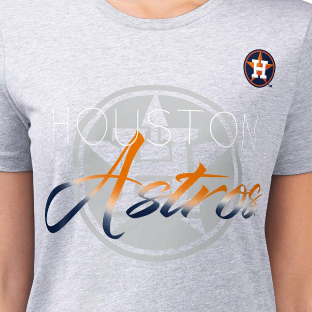 Houston Astros G-III 4Her by Carl Banks Women's Super-Slim Fit Lightweight Shadow Logo Graphic T-Shirt Outlet