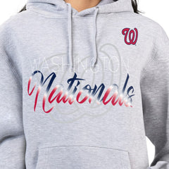 Washington Nationals G-III 4Her by Carl Banks Women's Shadow Logo Graphic Pullover Hoodie Online