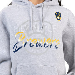 Milwaukee Brewers G-III 4Her by Carl Banks Women's Shadow Logo Graphic Pullover Hoodie Online