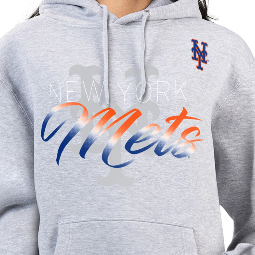 New York Mets G-III 4Her by Carl Banks Women's Shadow Logo Graphic Pullover Hoodie Online