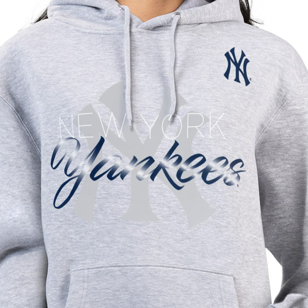 New York Yankees G-III 4Her by Carl Banks Women's Shadow Logo Graphic Pullover Hoodie Outlet