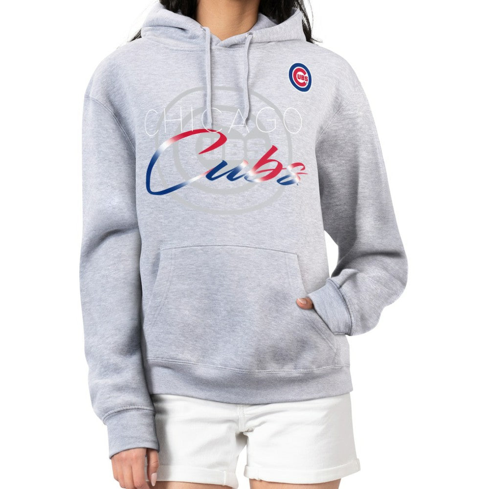 Chicago Cubs G-III 4Her by Carl Banks Women's Shadow Logo Graphic Pullover Hoodie Sale
