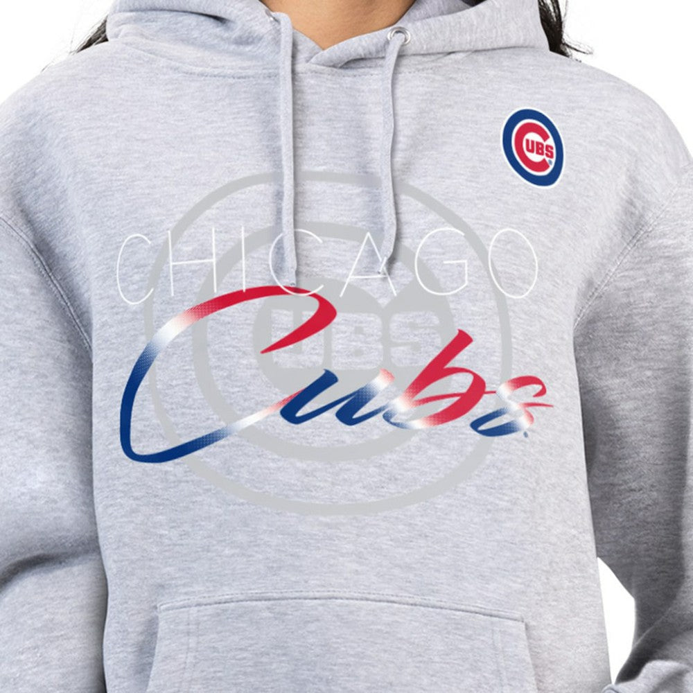 Chicago Cubs G-III 4Her by Carl Banks Women's Shadow Logo Graphic Pullover Hoodie Sale