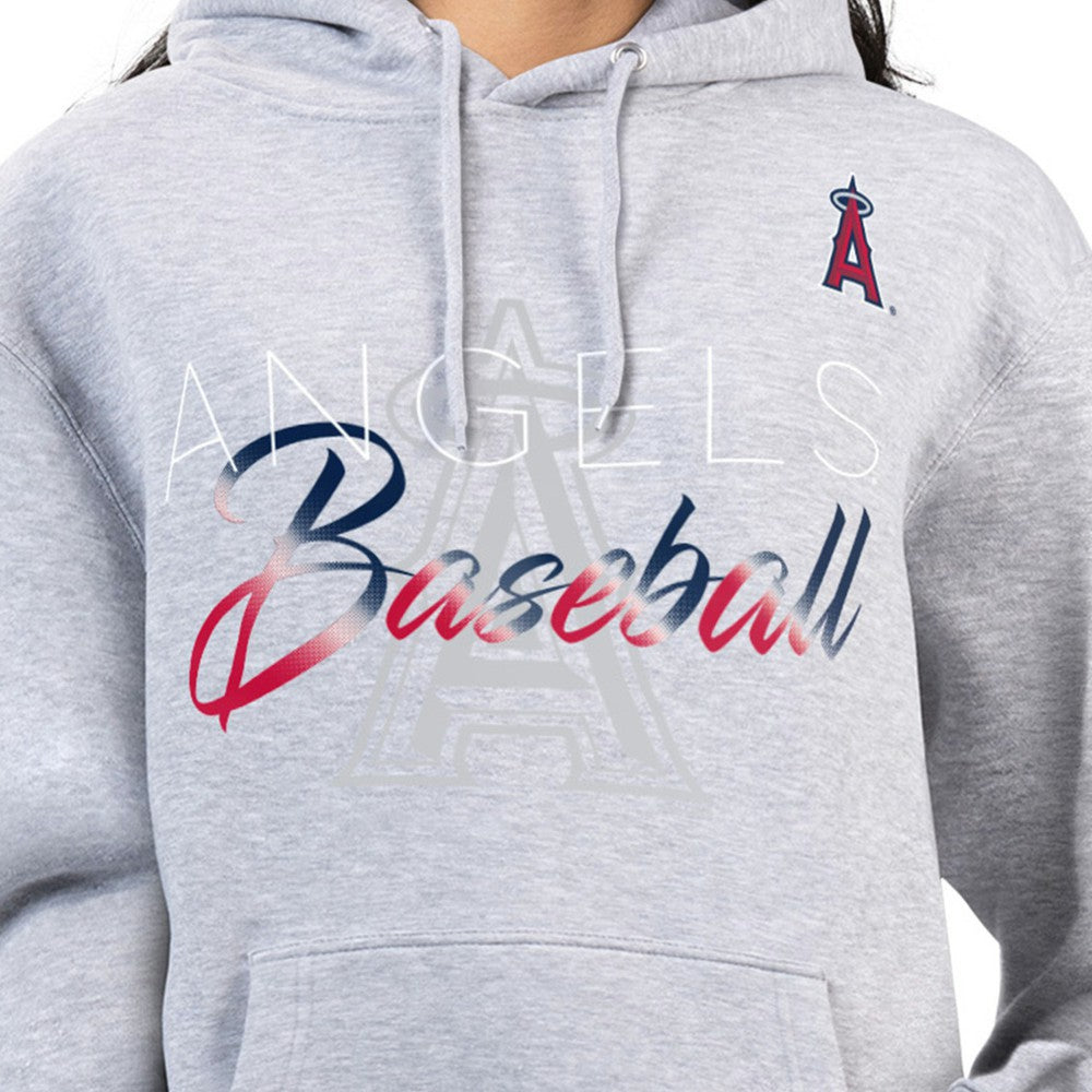 Los Angeles Angels G-III 4Her by Carl Banks Women's Shadow Logo Graphic Pullover Hoodie Sale