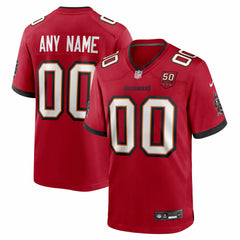 Tampa Bay Buccaneers 50th Season Custom Game Jersey - Red - Nike