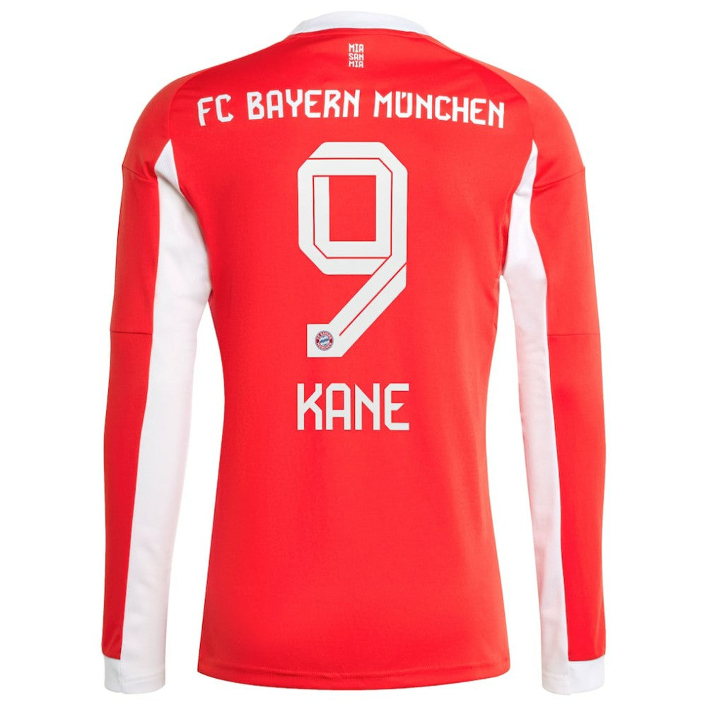 Adidas - Harry Kane Bayern Munich 2025/26 Home Replica Long Sleeve Jersey - Red