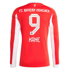 Adidas - Harry Kane Bayern Munich 2025/26 Home Replica Long Sleeve Jersey - Red