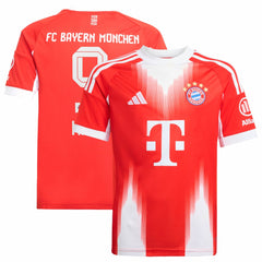 Adidas - Harry Kane Bayern Munich Youth 2025/26 Home Replica Jersey - Red