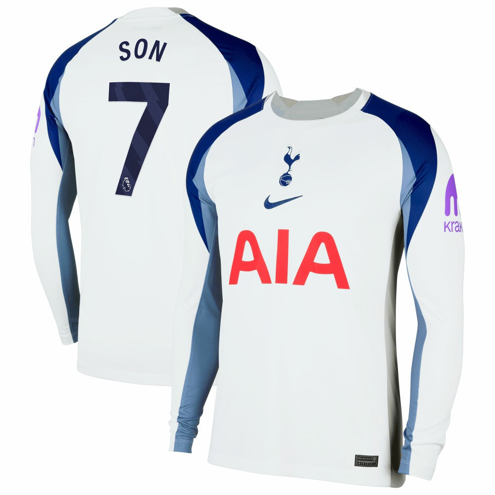 Nike - Son Heung-Min Tottenham Hotspur 2025/26 Home Replica Long Sleeve Jersey - White