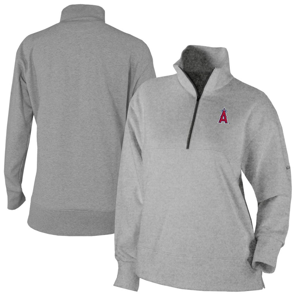 Los Angeles Angels Columbia Women's Birchwood Hills Quarter-Zip Pullover Outlet