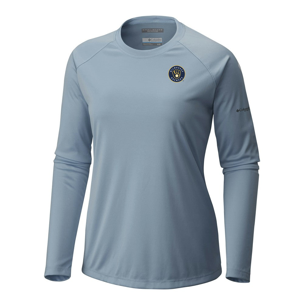 Milwaukee Brewers Columbia Tidal Tee II Long Sleeve T-Shirt Online